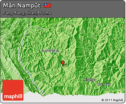 Political 3D Map of Mān Nampūt