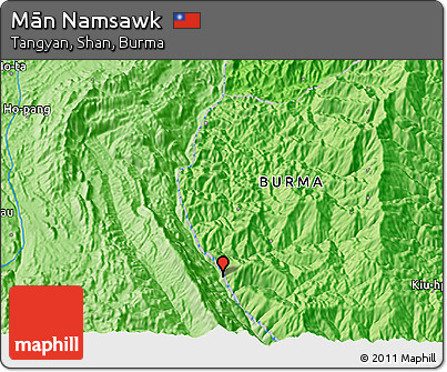 Political 3D Map of Mān Namsawk