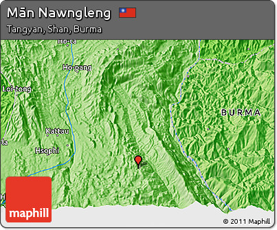 Political 3D Map of Mān Nawngleng