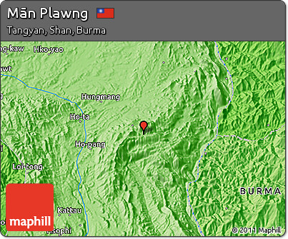 Political 3D Map of Mān Plawng