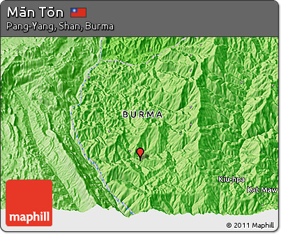Political 3D Map of Mān Tōn