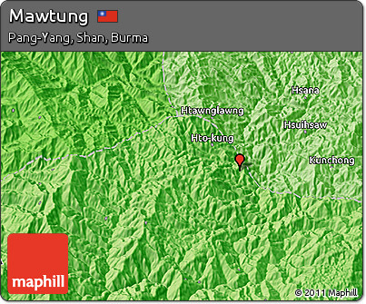Political 3D Map of Mawtung