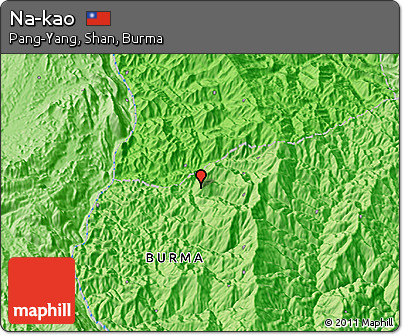 Political 3D Map of Na-kao