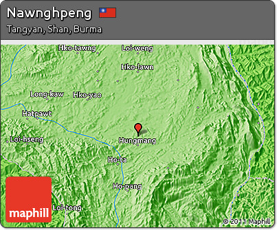 Political 3D Map of Nawnghpeng