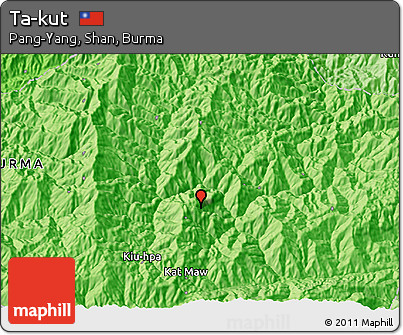 Political 3D Map of Ta-kut