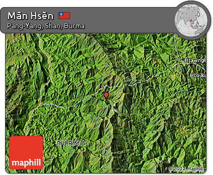 Satellite 3D Map of Mān Hsēn