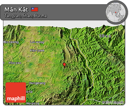 Satellite 3D Map of Mān Kāt