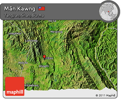 Satellite 3D Map of Mān Kawng