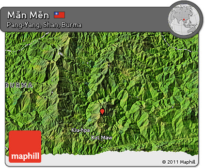 Satellite 3D Map of Mān Mēn