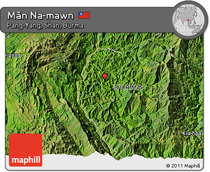 Satellite 3D Map of Mān Na-mawn