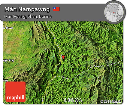 Satellite 3D Map of Mān Nampawng