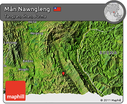 Satellite 3D Map of Mān Nawngleng