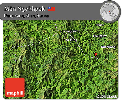 Satellite 3D Map of Mān Ngekhpak