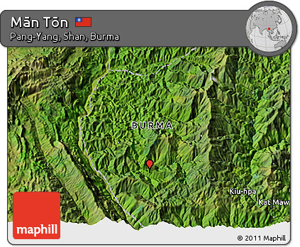 Satellite 3D Map of Mān Tōn