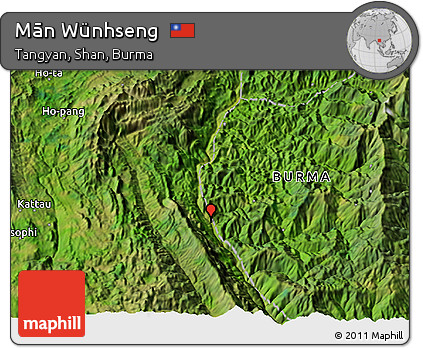 Satellite 3D Map of Mān Wünhseng