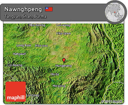 Satellite 3D Map of Nawnghpeng