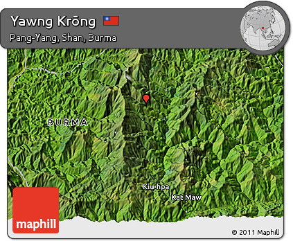 Satellite 3D Map of Yawng Krōng