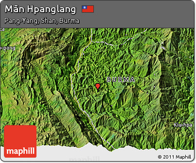 Satellite 3D Map of Mān Hpanglang