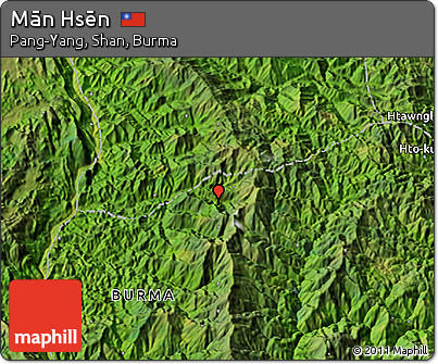 Satellite 3D Map of Mān Hsēn
