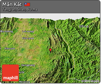 Satellite 3D Map of Mān Kāt