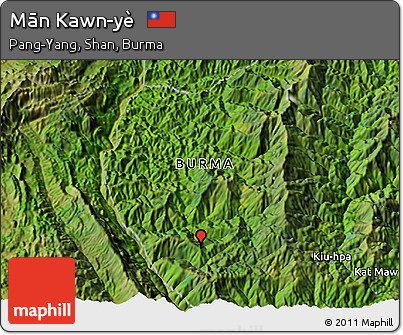 Satellite 3D Map of Mān Kawn-yè