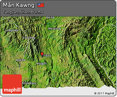 Satellite 3D Map of Mān Kawng