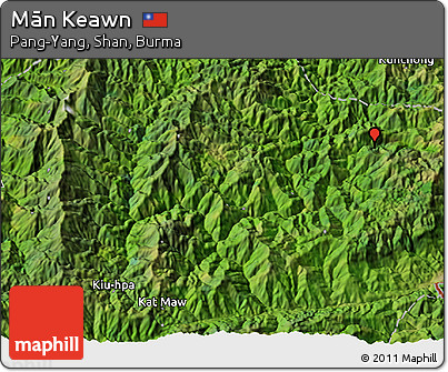 Satellite 3D Map of Mān Keawn