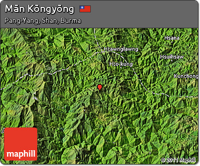 Satellite 3D Map of Mān Kōngyōng