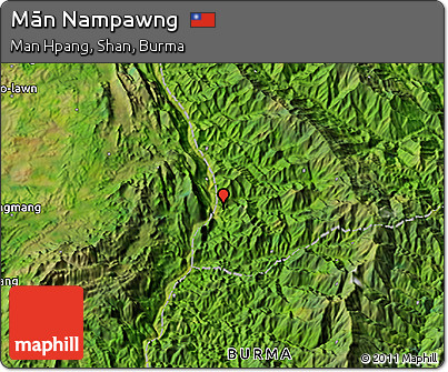 Satellite 3D Map of Mān Nampawng