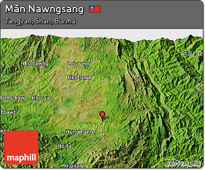 Satellite 3D Map of Mān Nawngsang