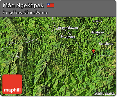 Satellite 3D Map of Mān Ngekhpak