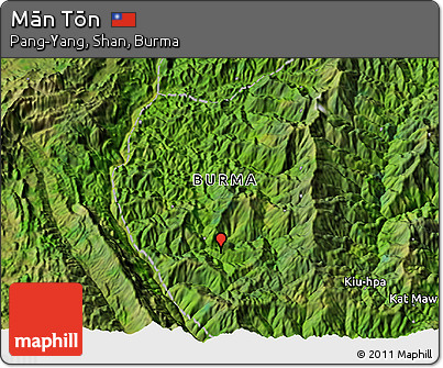 Satellite 3D Map of Mān Tōn