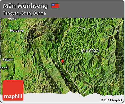 Satellite 3D Map of Mān Wünhseng