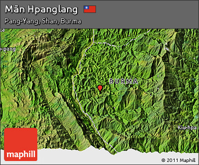 Satellite 3D Map of Mān Hpanglang