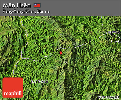 Satellite 3D Map of Mān Hsēn