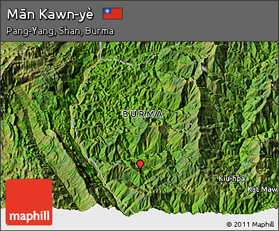 Satellite 3D Map of Mān Kawn-yè
