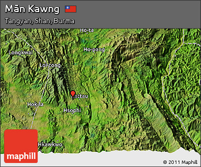 Satellite 3D Map of Mān Kawng