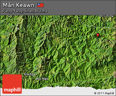 Satellite 3D Map of Mān Keawn