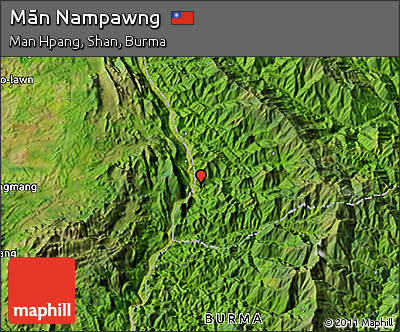 Satellite 3D Map of Mān Nampawng