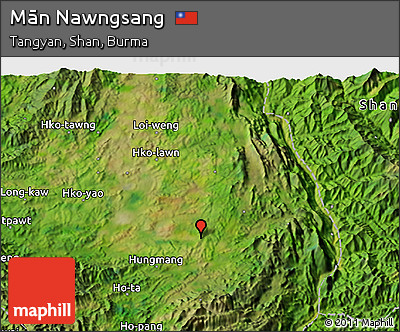 Satellite 3D Map of Mān Nawngsang