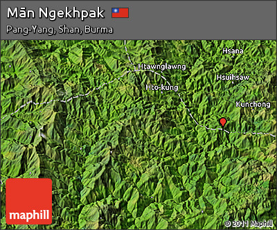 Satellite 3D Map of Mān Ngekhpak