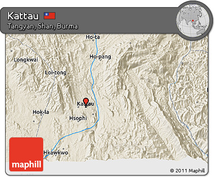 Shaded Relief 3D Map of Kattau