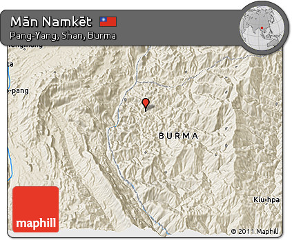 Shaded Relief 3D Map of Mān Namkēt