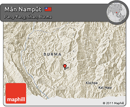 Shaded Relief 3D Map of Mān Nampūt