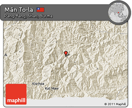Shaded Relief 3D Map of Mān To-la