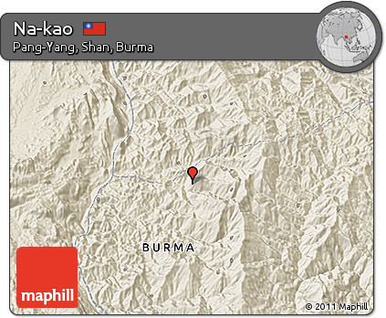Shaded Relief 3D Map of Na-kao