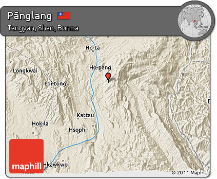 Shaded Relief 3D Map of Pānglang