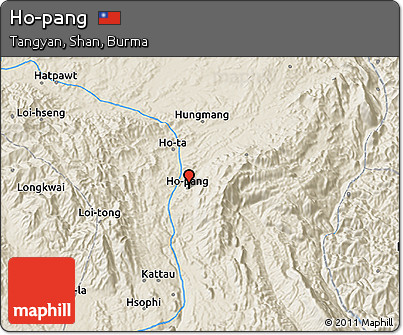 Shaded Relief 3D Map of Ho-pang
