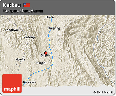 Shaded Relief 3D Map of Kattau