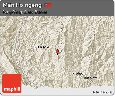 Shaded Relief 3D Map of Mān Ho-ngeng